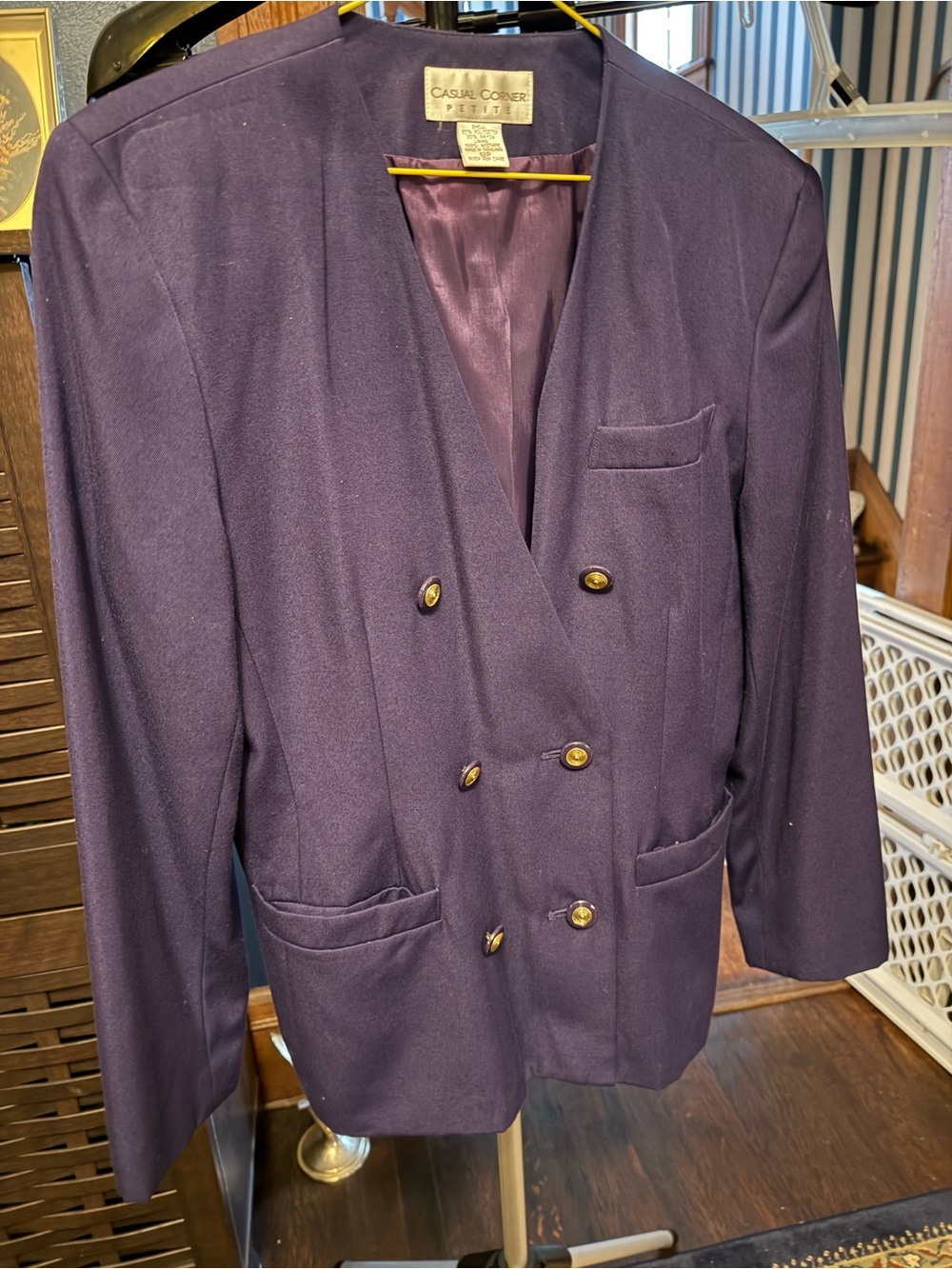 Casual Corner Women’s Vintage Purple Skirt Set
